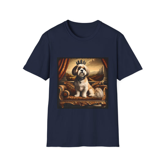 Shih Tzu Crowned Prince design dog lover unisex t-shirt in navy