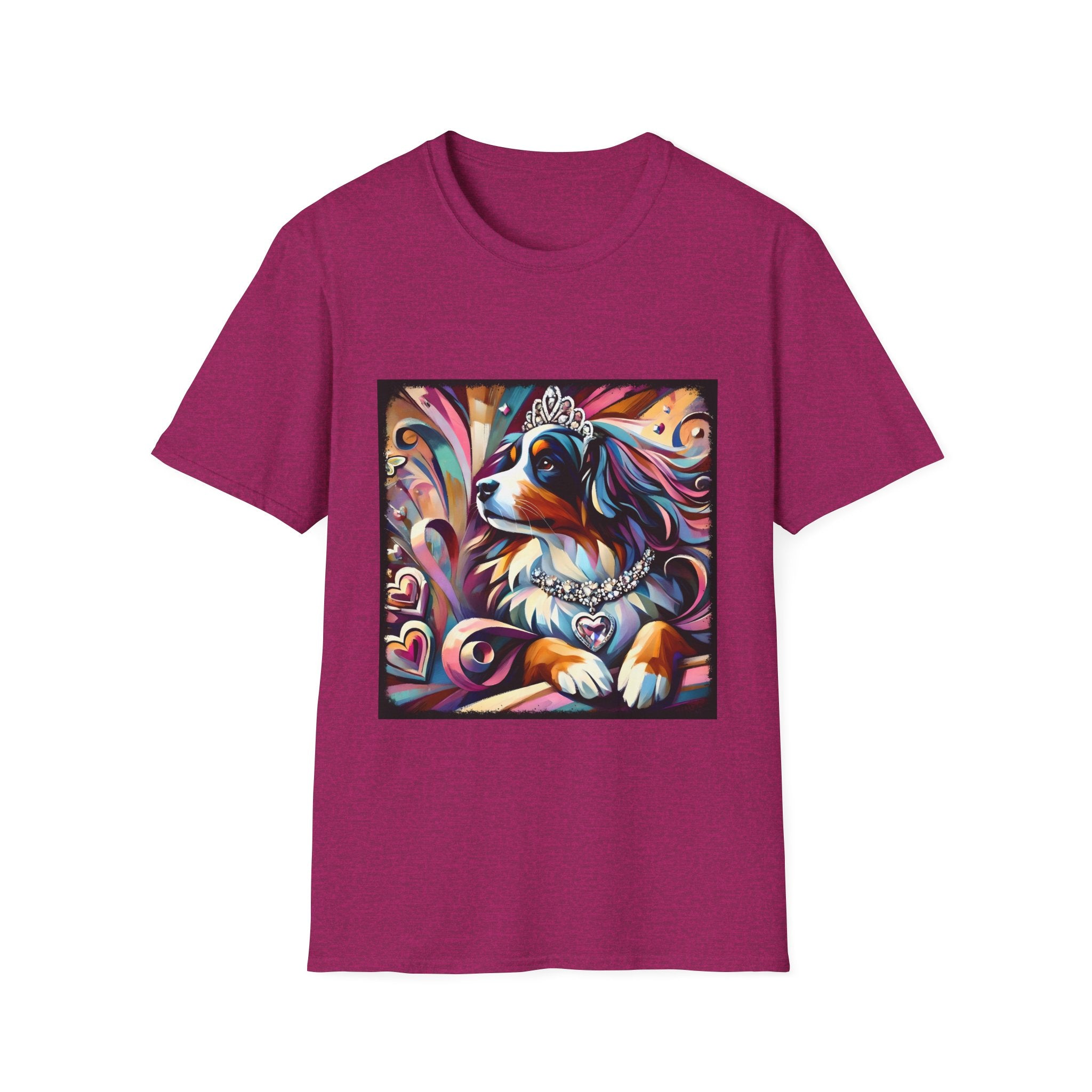 Bernese Mountain Dog Diamond Heart Swirl | Unisex Dog T-Shirt