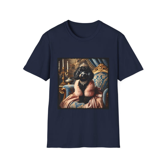 Cavapoo Royal Princess design dog lover unisex t-shirt in navy