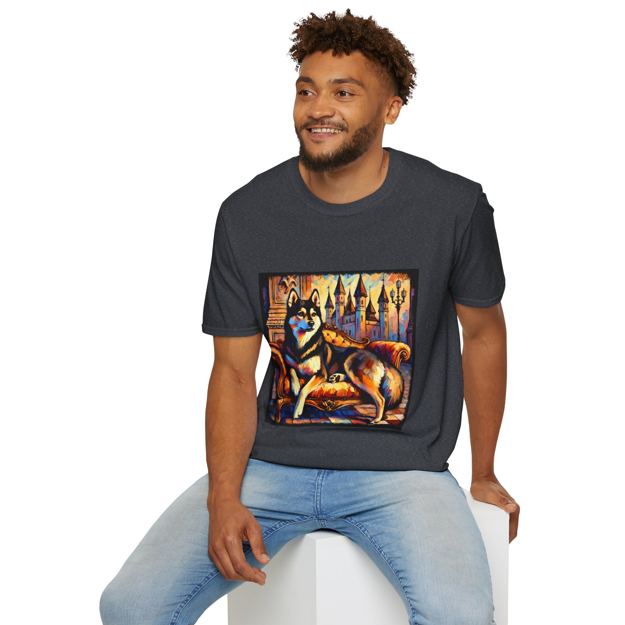 Siberian Husky Watercolor Classic | Unisex Dog T-Shirt