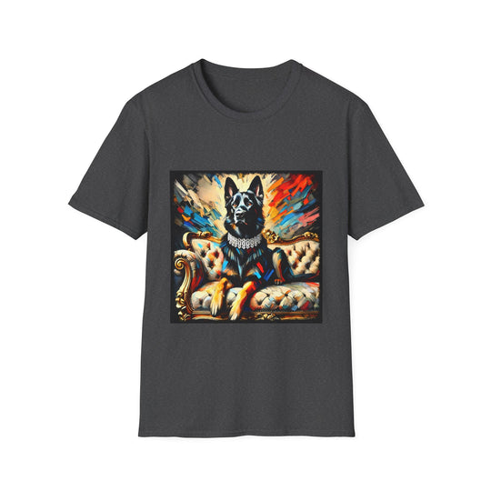 German Shepherd Bold Classic design dog lover unisex t-shirt in dark heather