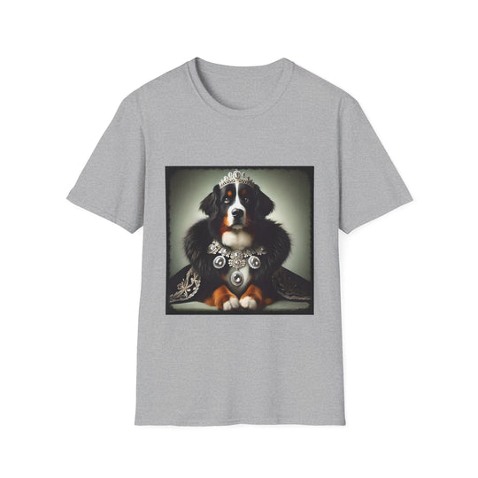 Bernese Mountain Dog Diamond Queen design dog lover unisex t-shirt in sport grey