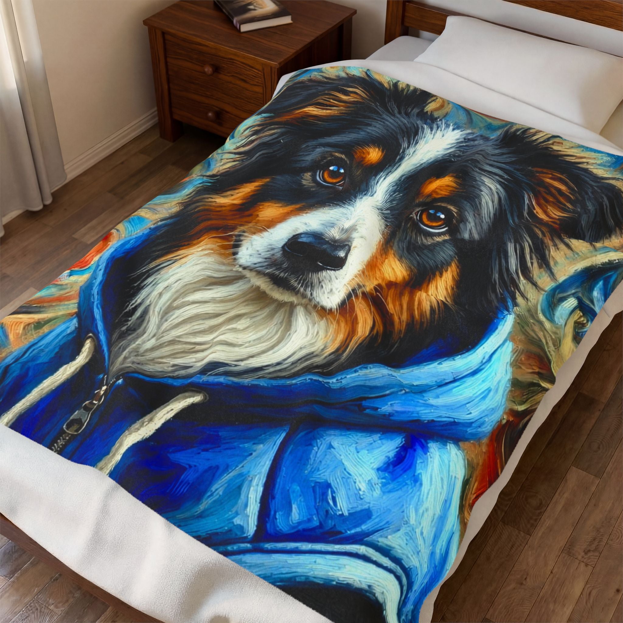 Australian Shepherd Blanket | Blue Vest Swirl Dog Lover Gift