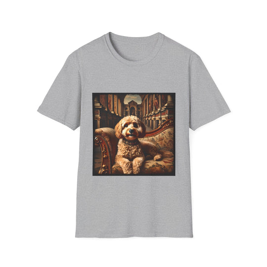 Cavapoo Dashing Duke design dog lover unisex t-shirt in sport grey