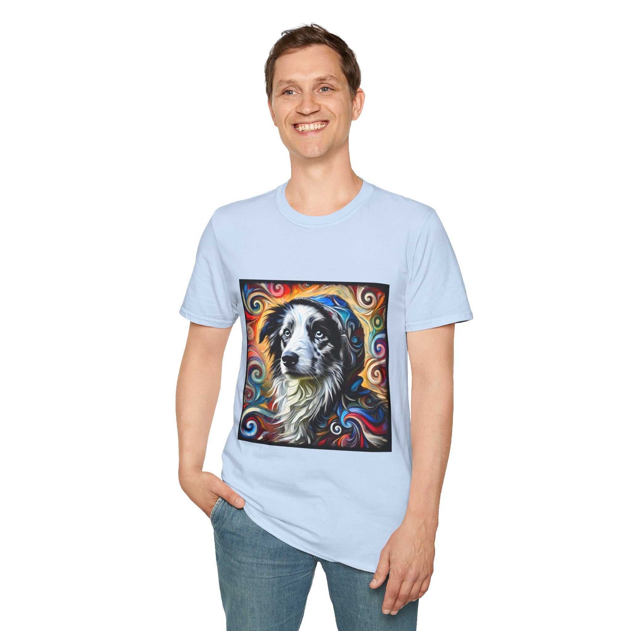 Border Collie Relaxed Swirl | Unisex Dog T-Shirt