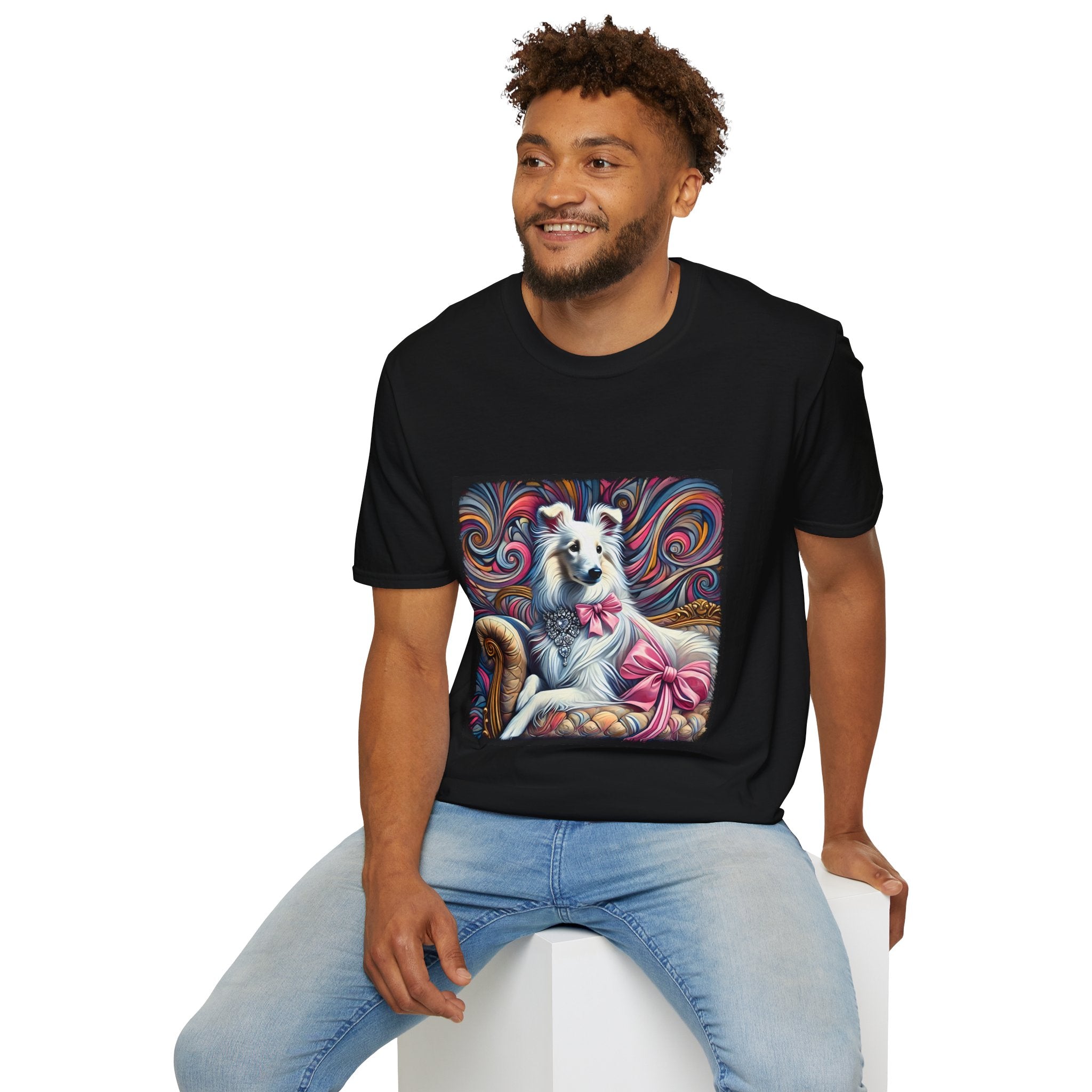 Collie Pink Princess Swirl | Unisex Dog T-Shirt