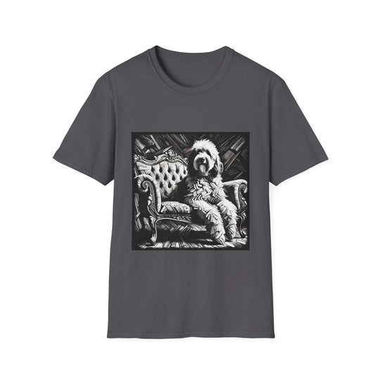 Bernedoodle B&W Bold design dog lover unisex t-shirt in charcoal