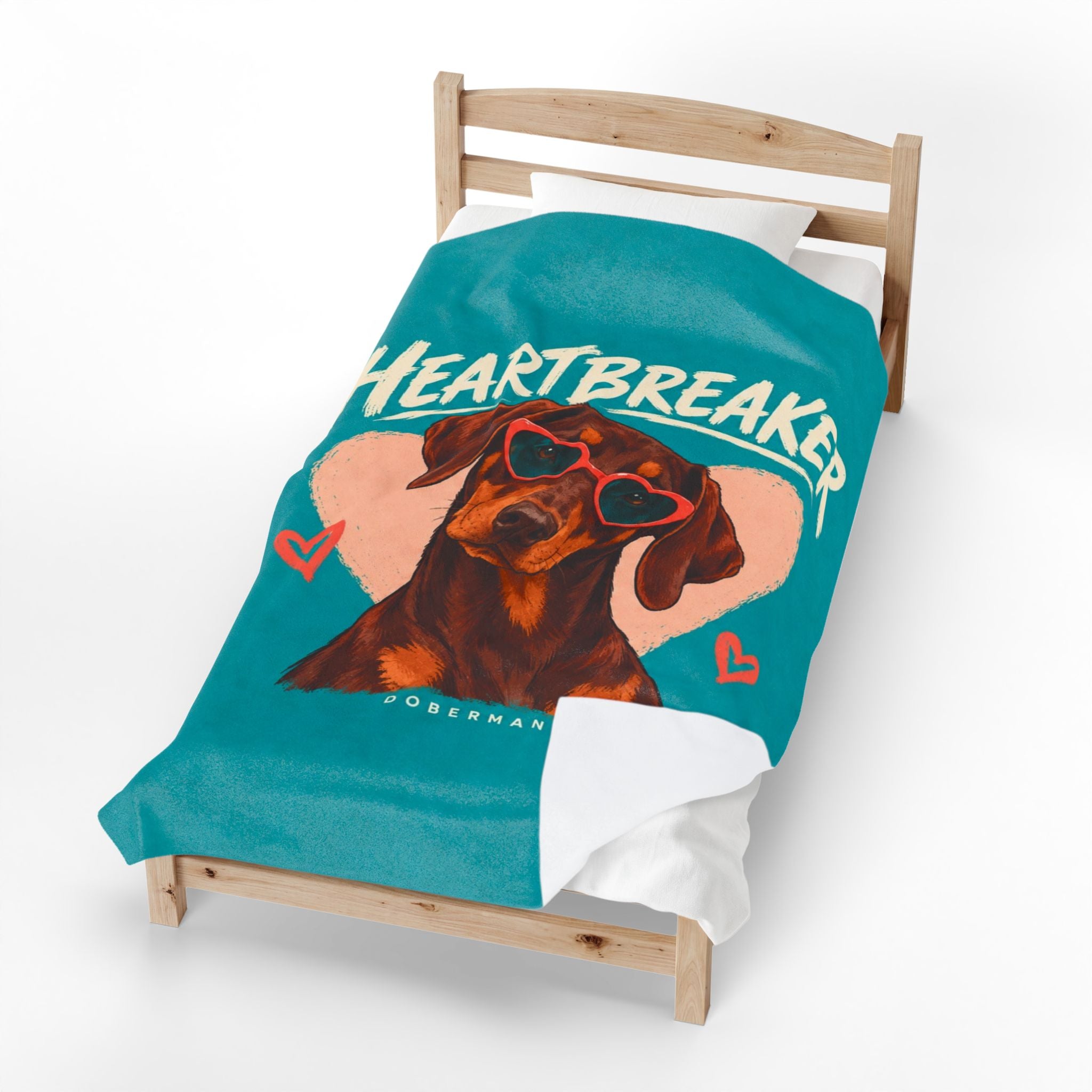 Red Doberman Pinscher Blanket | Heartbreaker Dog Lover Gift