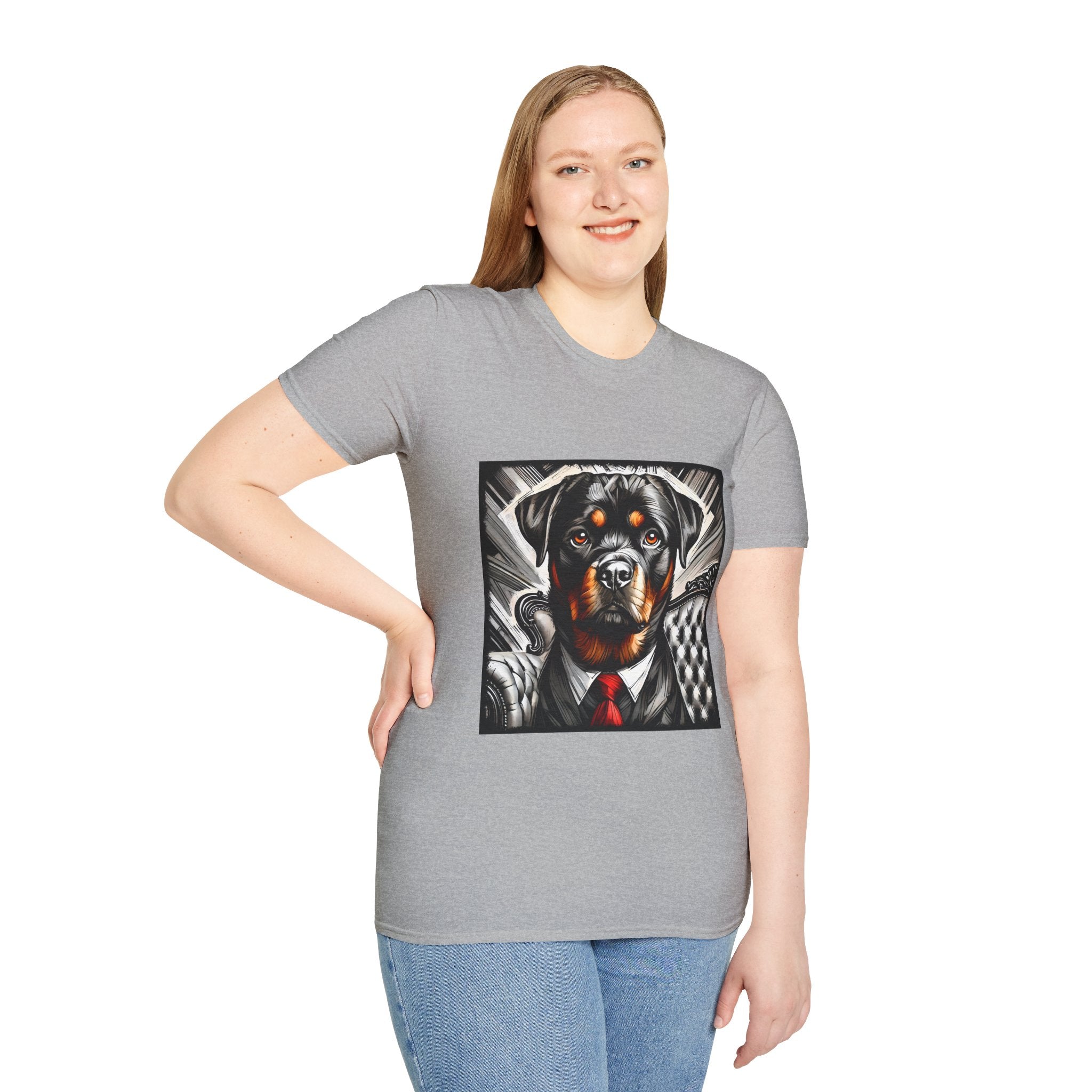 Rottweiler B&W Bold Eyes | Unisex Dog T-Shirt