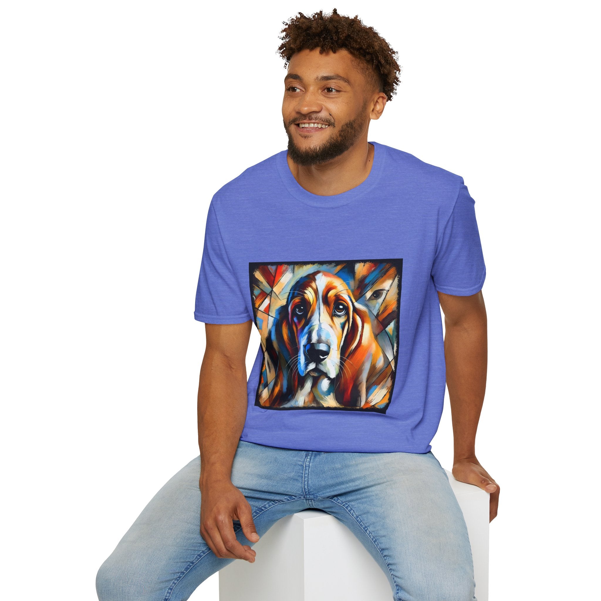 Basset Hound Bold Swirl | Unisex Dog T-Shirt