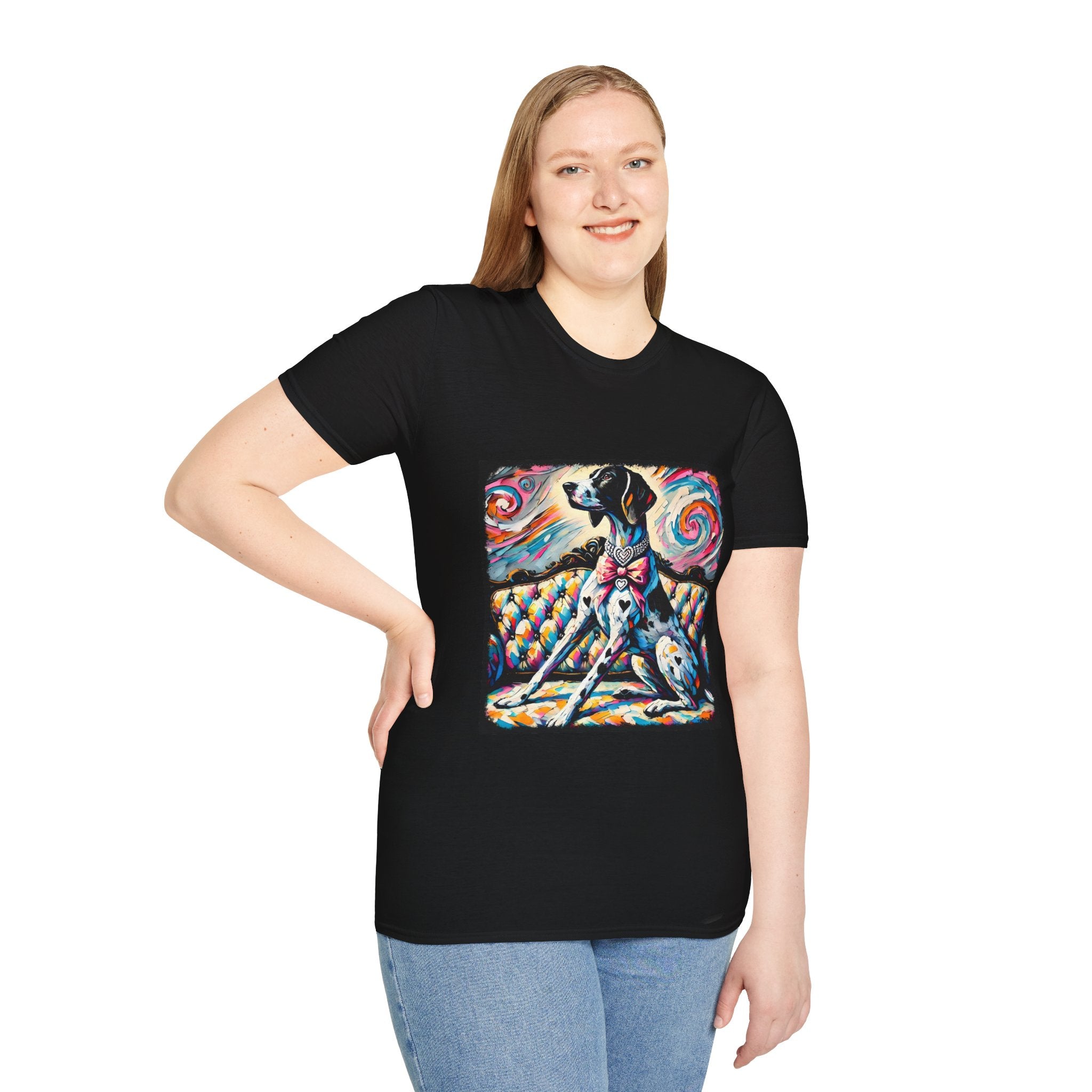 German Shorthaired Pointer Diamond Heart Swirl | Unisex Dog T-Shirt