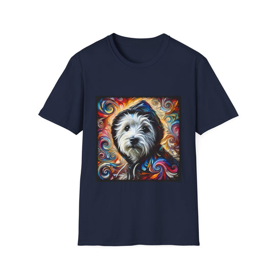 West Highland White Terrier Hoodie Swirl design dog lover unisex t-shirt in navy