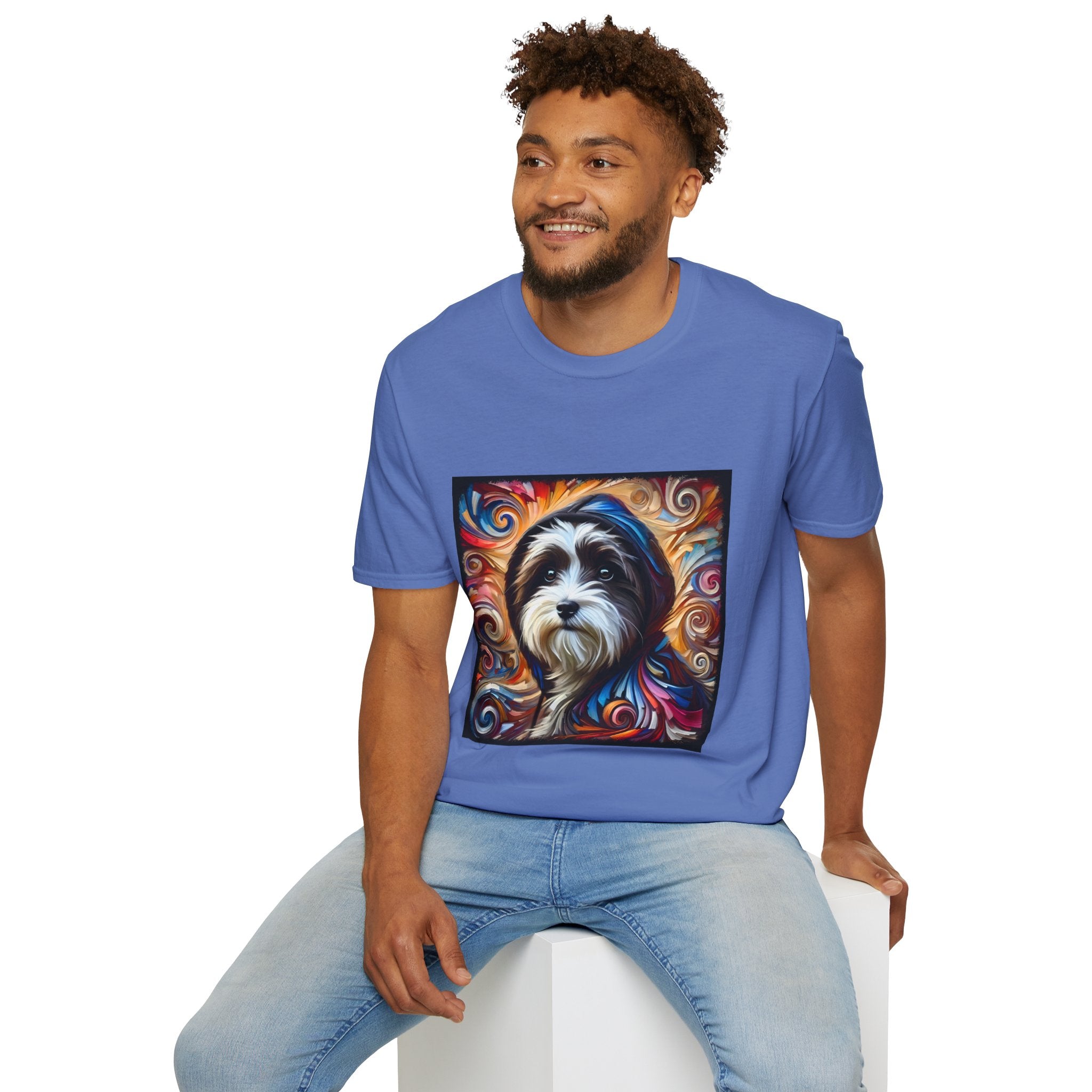 Havanese Relaxed Swirl |  Unisex Dog T-Shirt