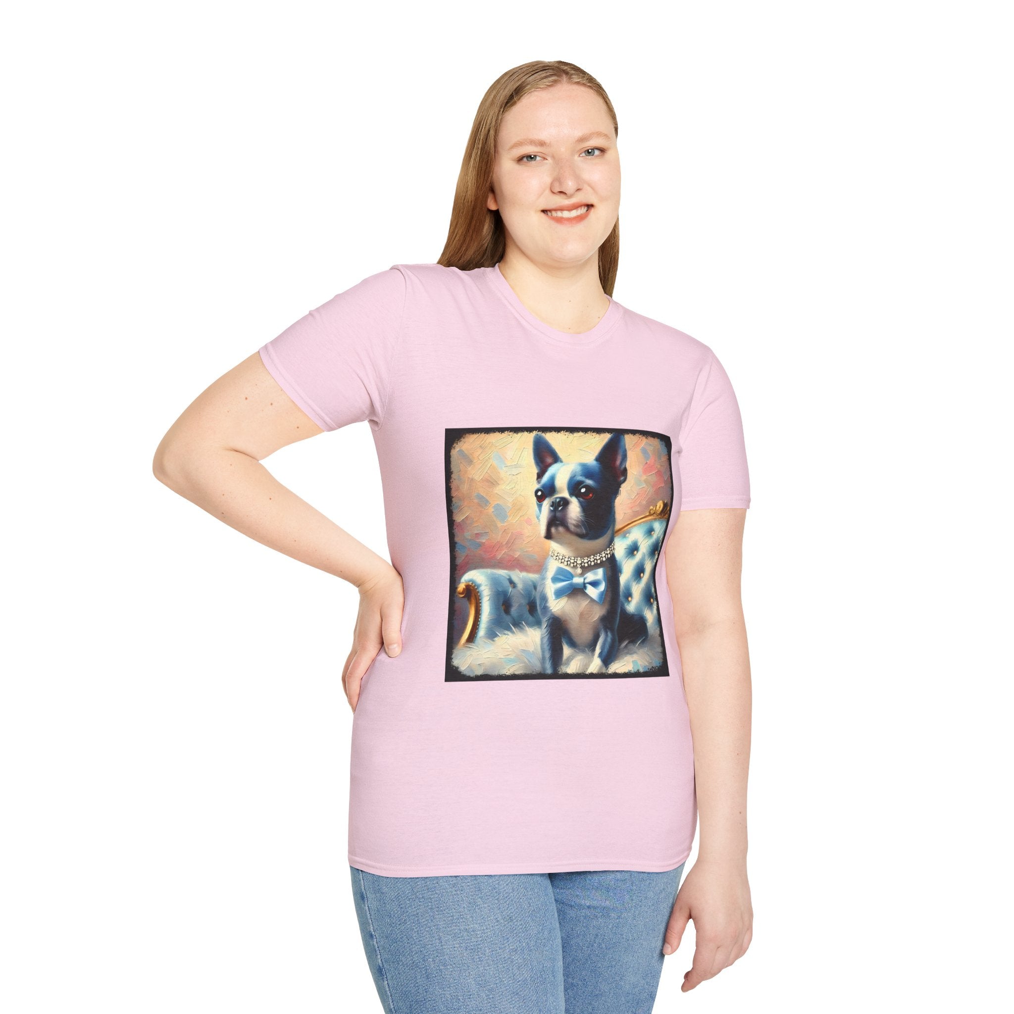 Boston Terrier Blue Classic | Unisex Dog T-Shirt