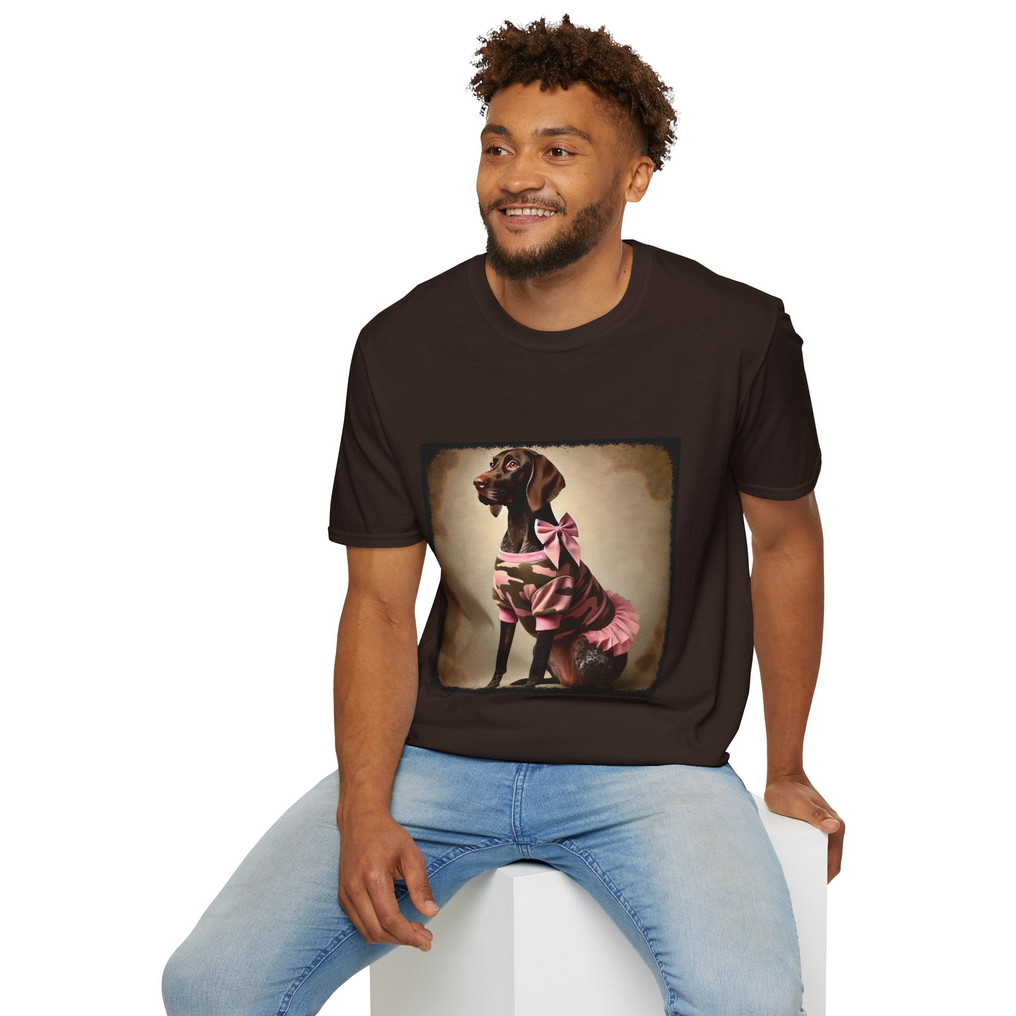 German Shorthaired Pointer Pink Camo Cutie | Unisex Dog T-Shirt