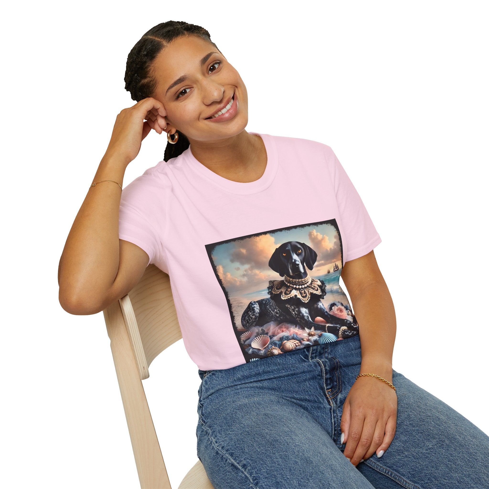German Shorthaired Pointer Seashell Siren | Unisex Dog T-Shirt