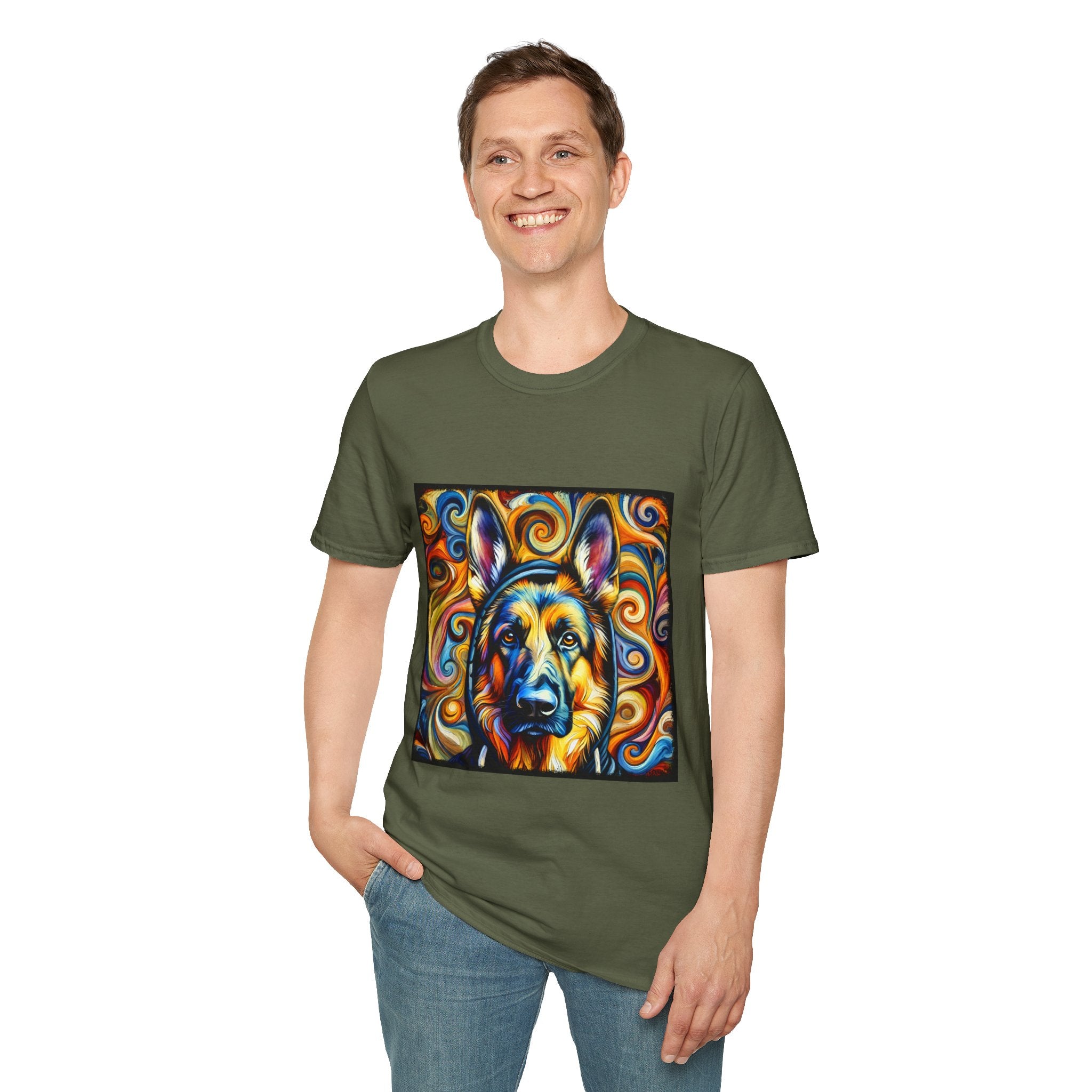 German Shepherd Shirt | Relaxed Swirl Dog Lover Tee