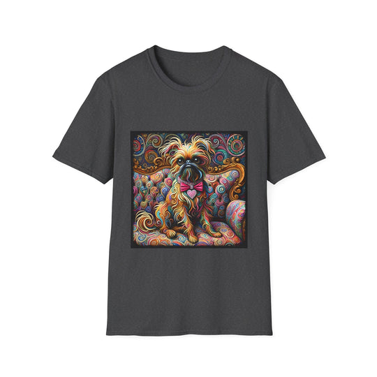 Brussels Griffon Love Swirl design dog lover unisex t-shirt in dark heather