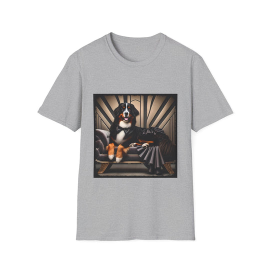 Bernese Mountain Dog Gatsby Gal design dog lover unisex t-shirt in sport grey