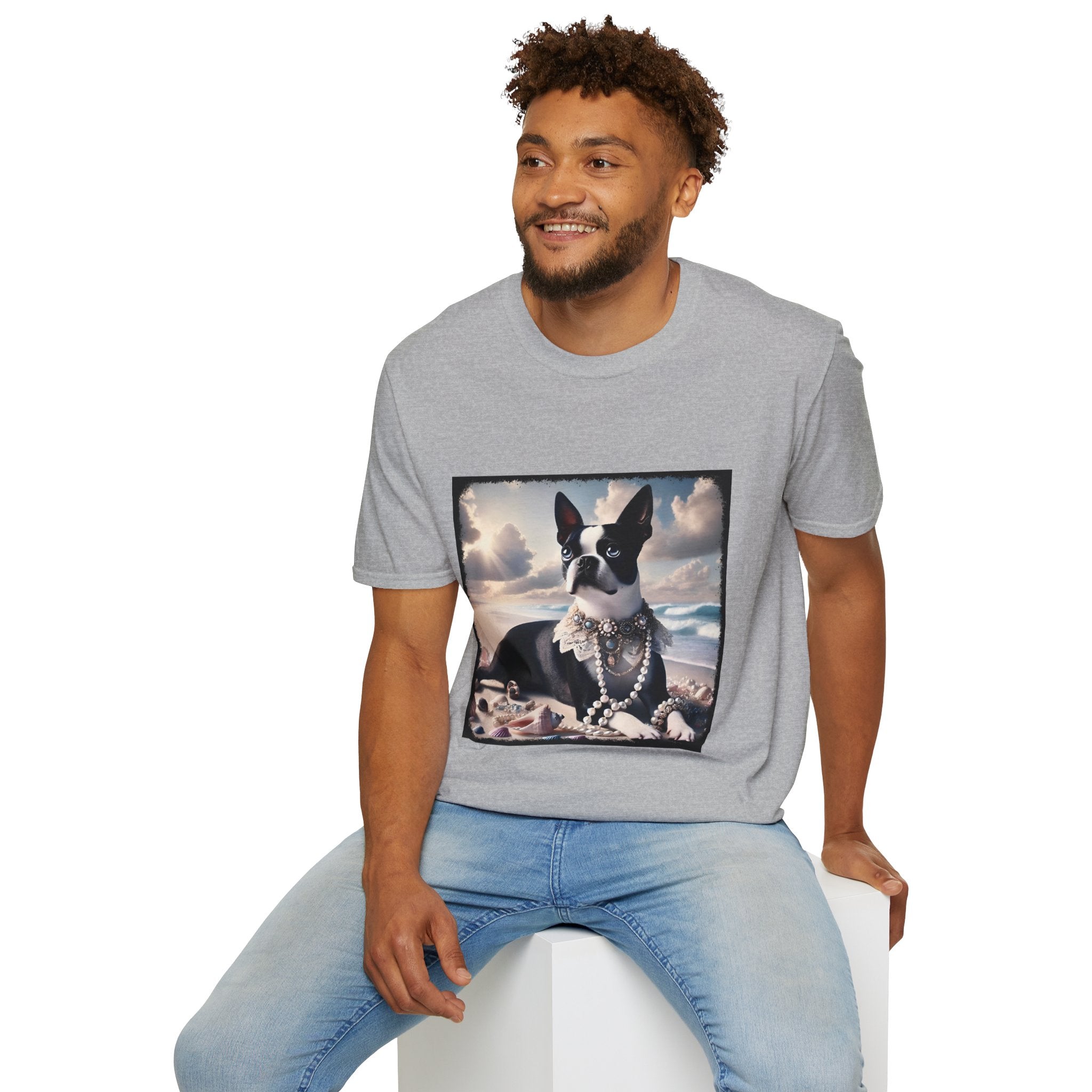 Boston Terrier Seashell Sweetie | Unisex Dog T-Shirt