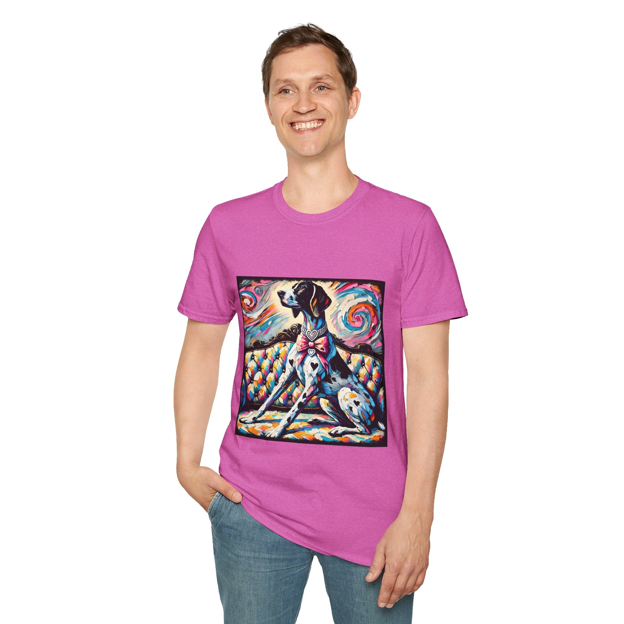 German Shorthaired Pointer Diamond Heart Swirl | Unisex Dog T-Shirt
