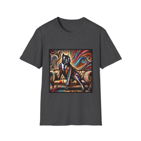 Cane Corso Bold Rocker design dog lover unisex t-shirt in dark heather
