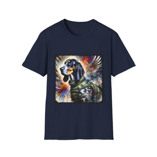 Treeing Walker Coonhound Bold Armor Classic design dog lover unisex t-shirt in navy