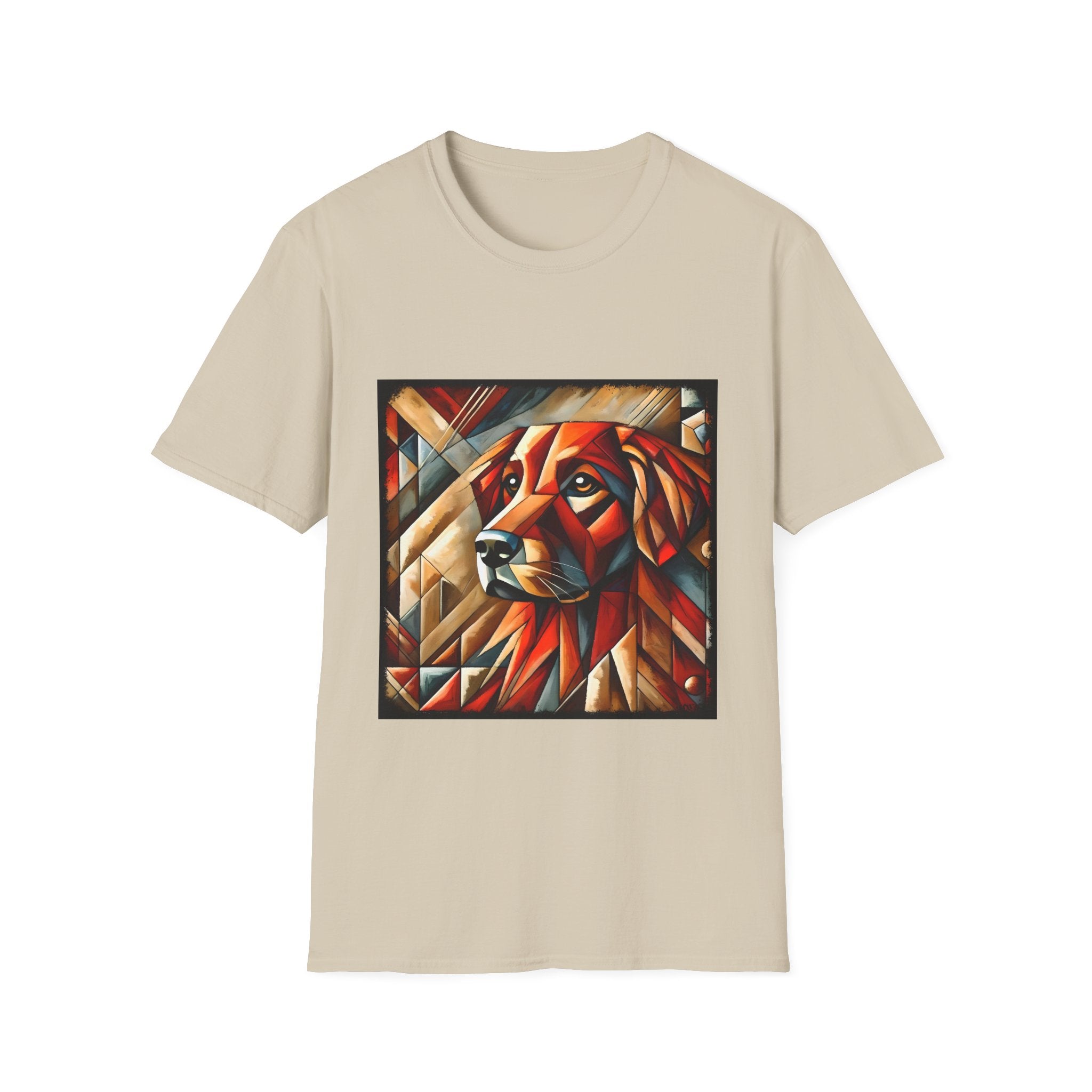 Golden Retriever Shirt | Red Geometric Dog Lover Tee