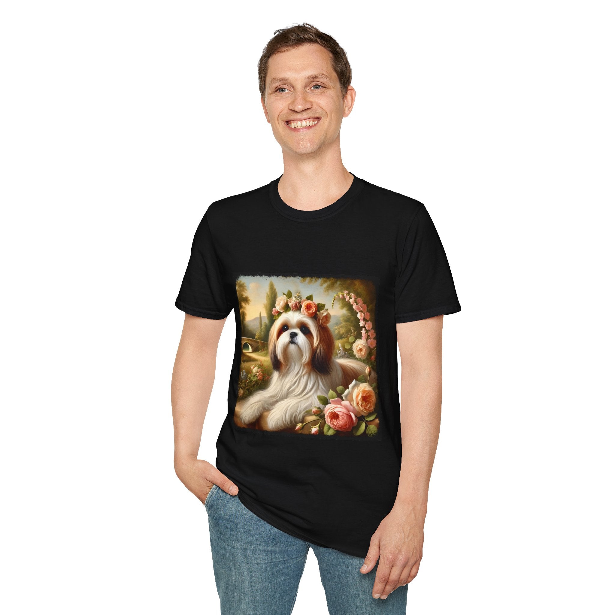 Shih Tzu Botanical Beauty | Unisex Dog T-Shirt