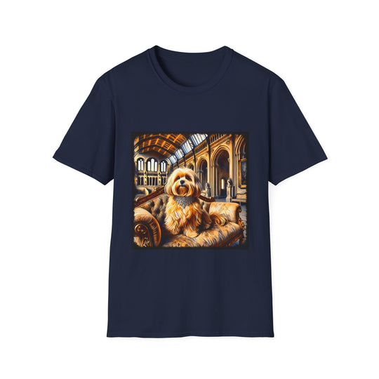 Lhasa Apso Posh Princess design dog lover unisex t-shirt in navy