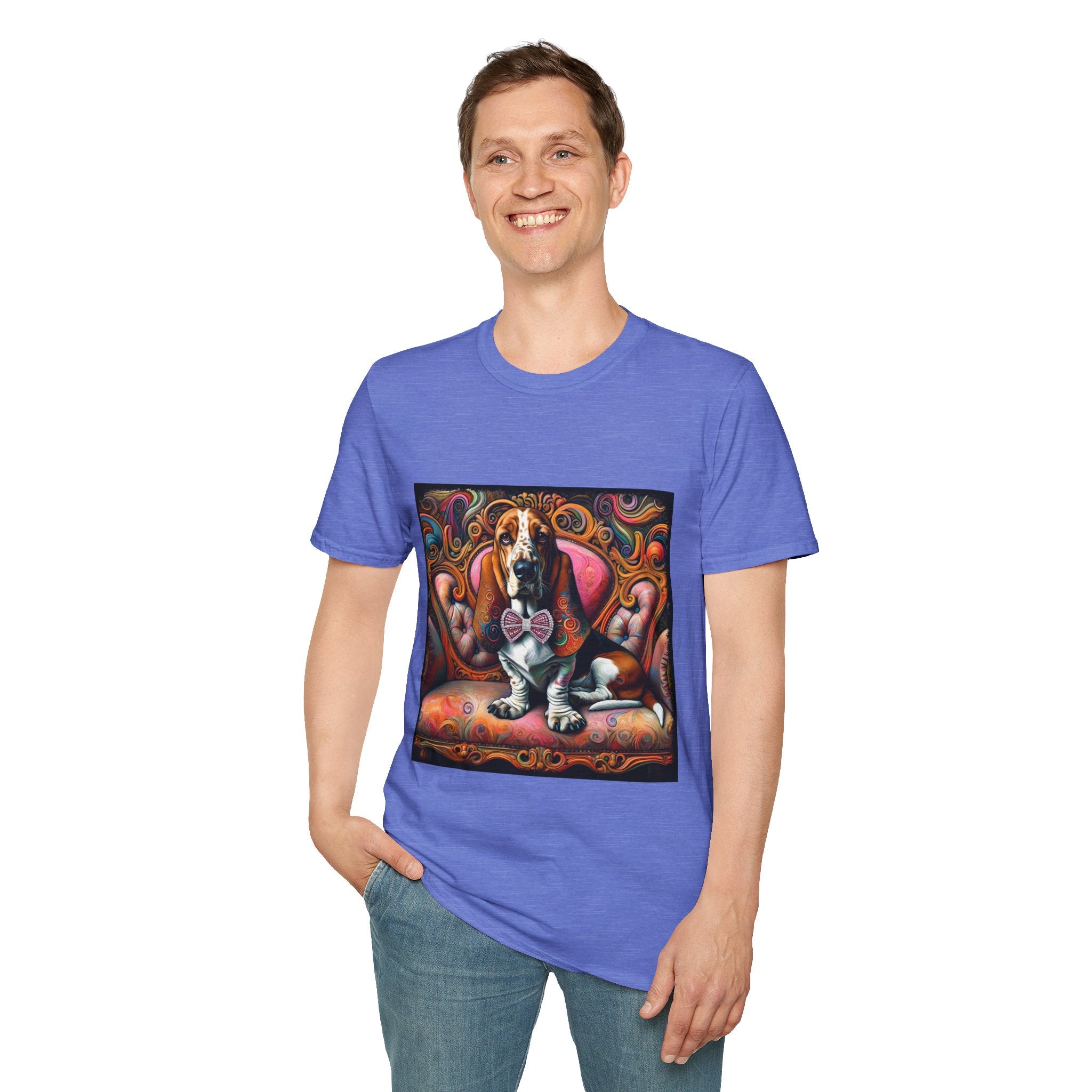 Basset Hound Vivid Swirl | Unisex Dog T-Shirt