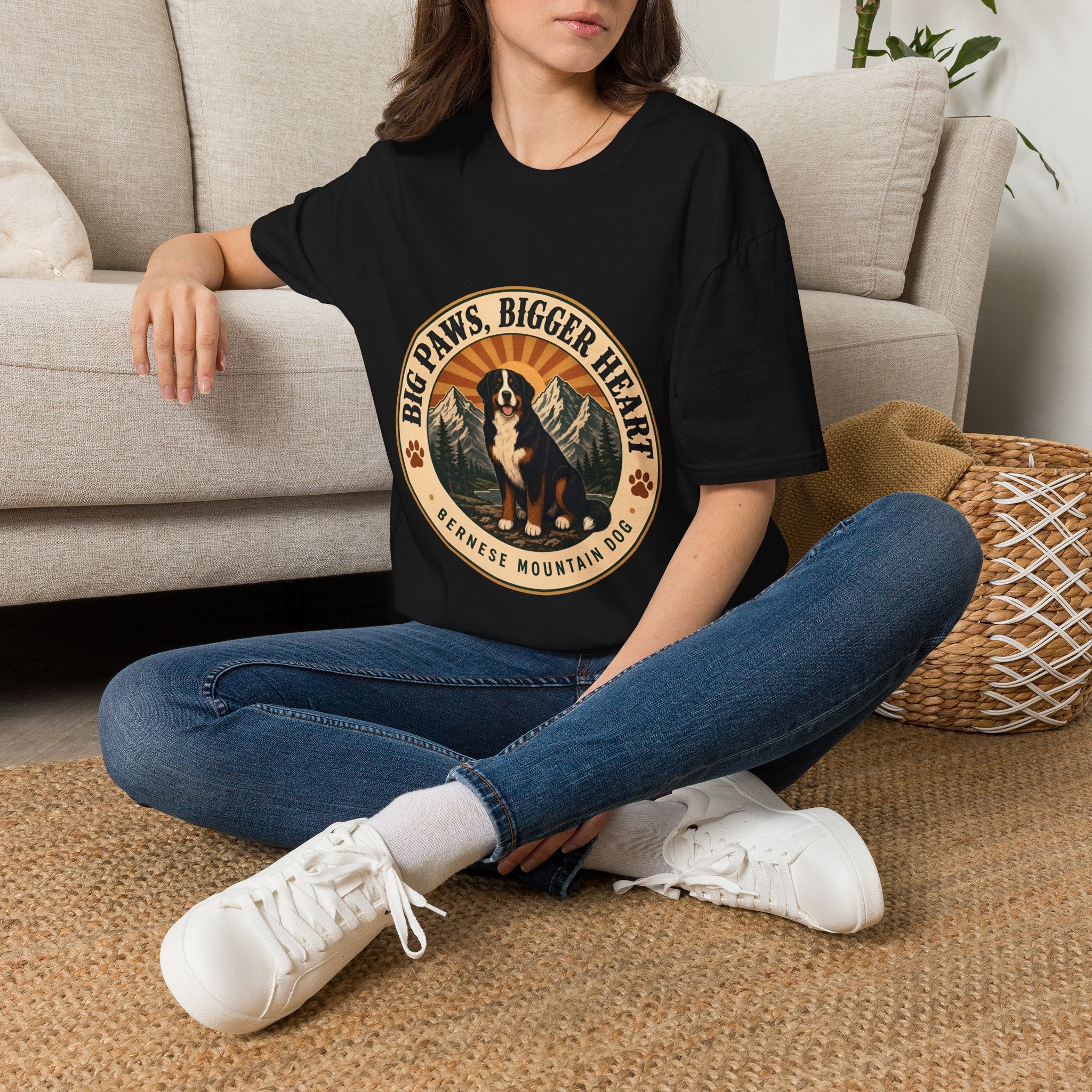 Bernese Mountain Dog Shirt | Big Paws Dog Lover Tee