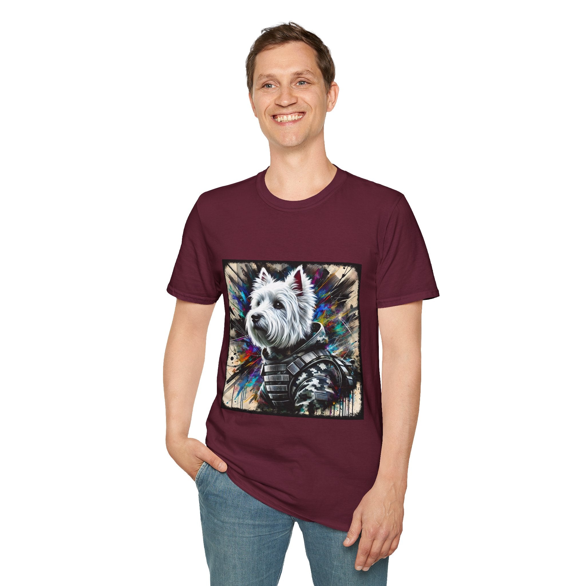 West Highland White Terrier Bold Camo Classic | Unisex Dog T-Shirt