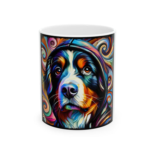 Bernese Mountain Dog Mug Relaxed Swirl Dog Lover Gift ceramic mug