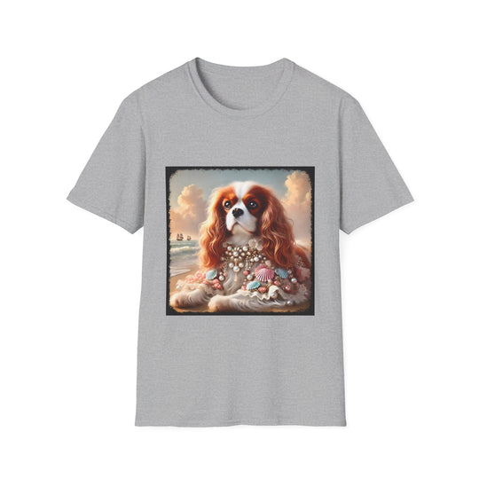 Cavalier King Charles Spaniel Beach Beauty design dog lover unisex t-shirt in sport grey