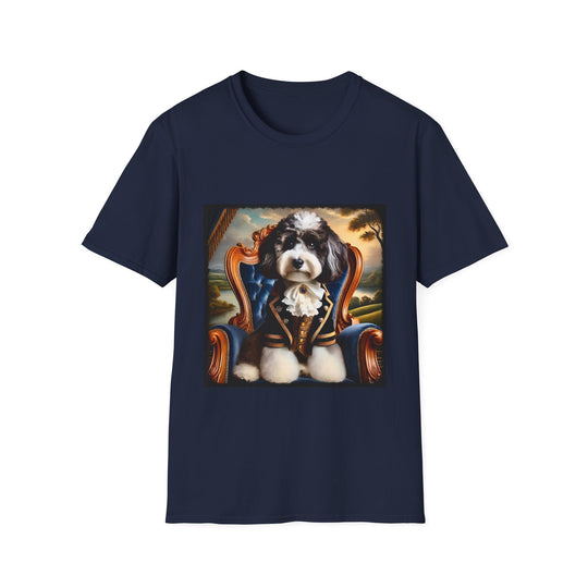 Aussiedoodle Sweet Prince design dog lover unisex t-shirt in navy