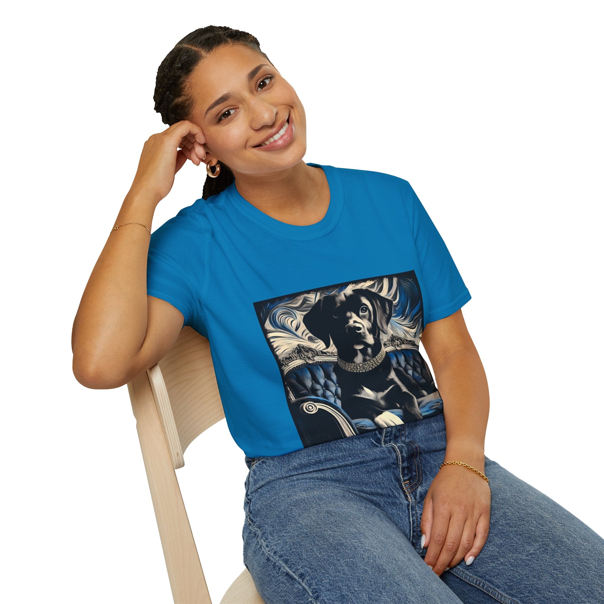 Labrador Retriever Blue and Black Swirl | Unisex Dog T-Shirt