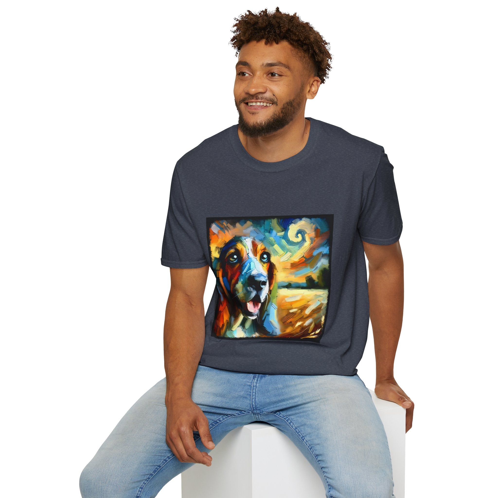Basset Hound Sun Swirl | Unisex Dog T-Shirt