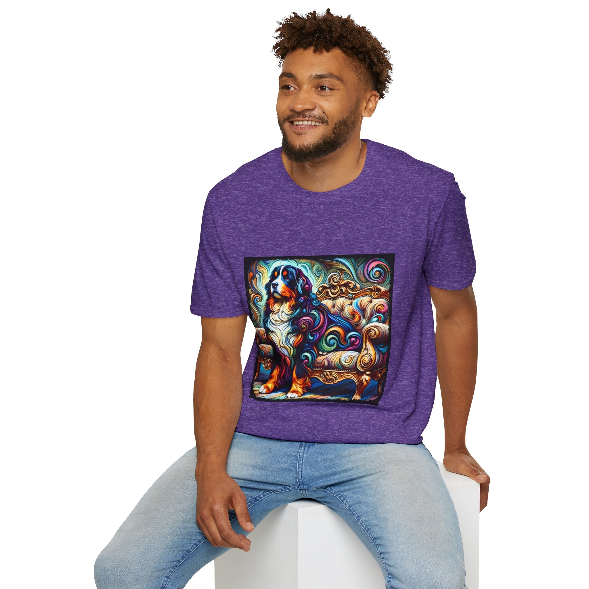 Bernese Mountain Dog Majestic Swirl | Unisex Dog T-Shirt