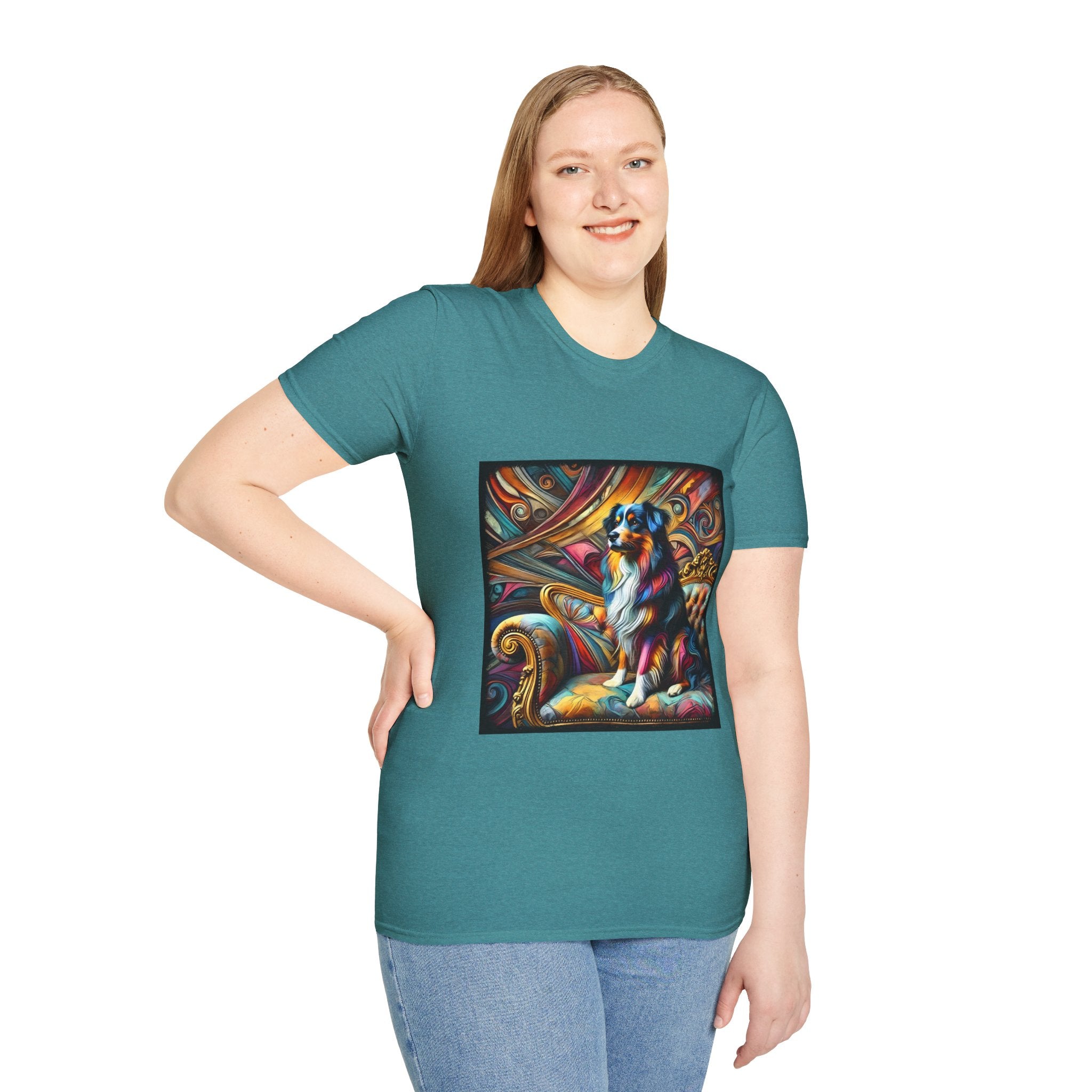 Australian Shepherd Vivd Swirl | Unisex Dog T-Shirt