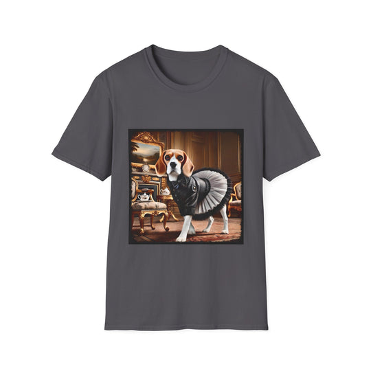 Beagle Posh Pup design dog lover unisex t-shirt in charcoal