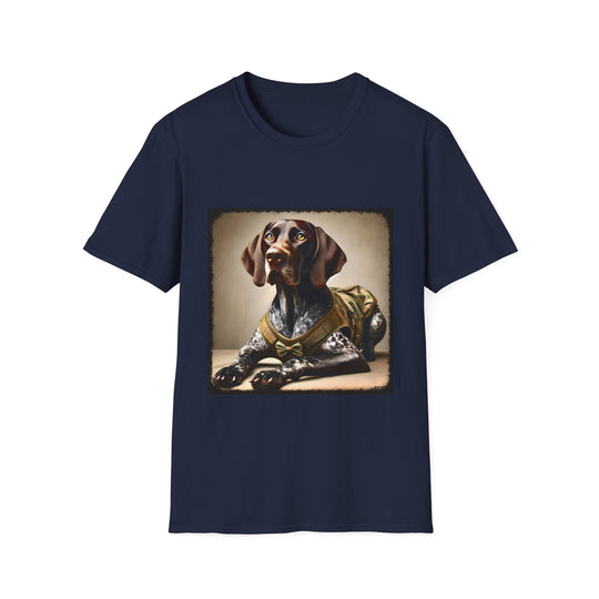 German Shorthaired Pointer Camo Doll design dog lover unisex t-shirt in navy