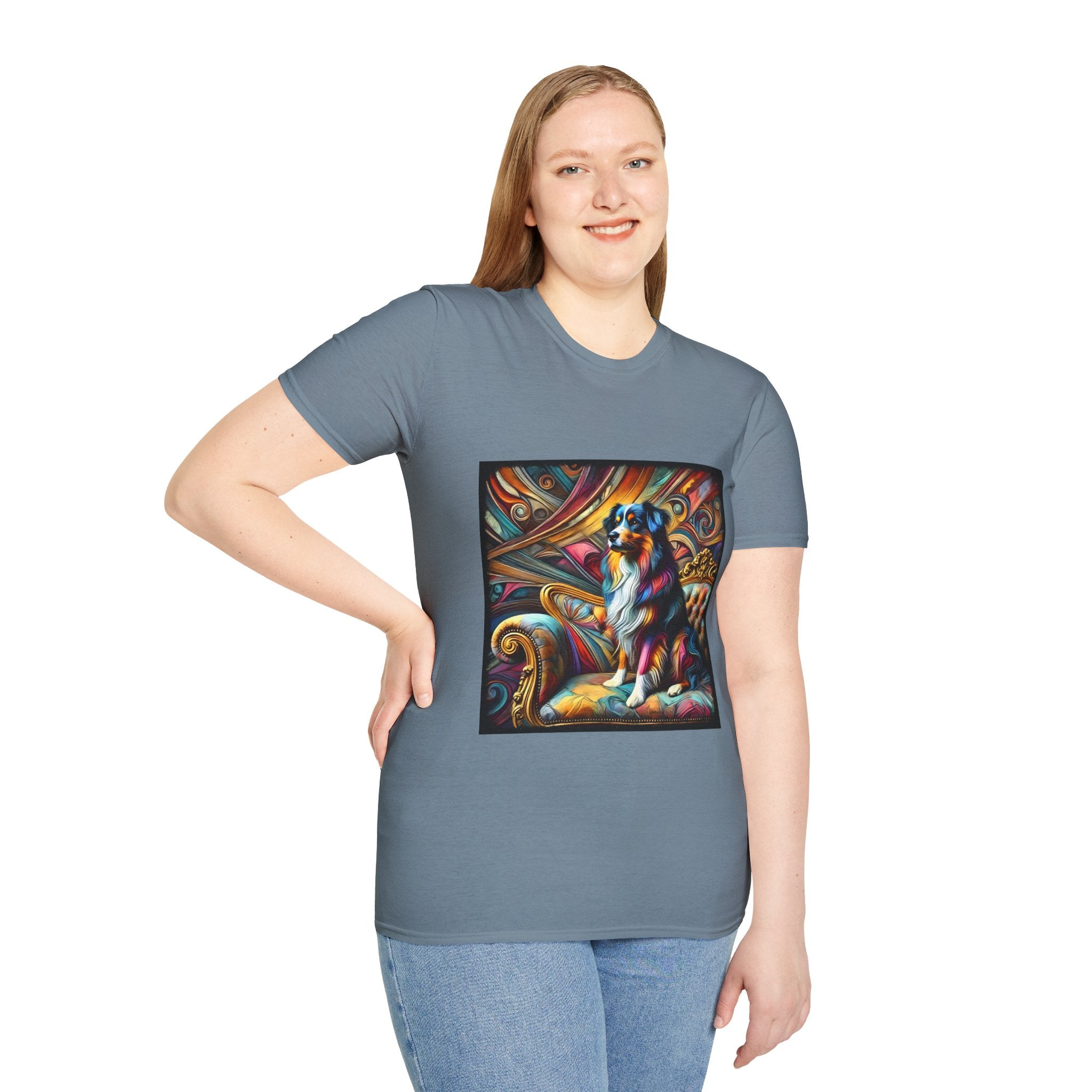Australian Shepherd Vivd Swirl | Unisex Dog T-Shirt