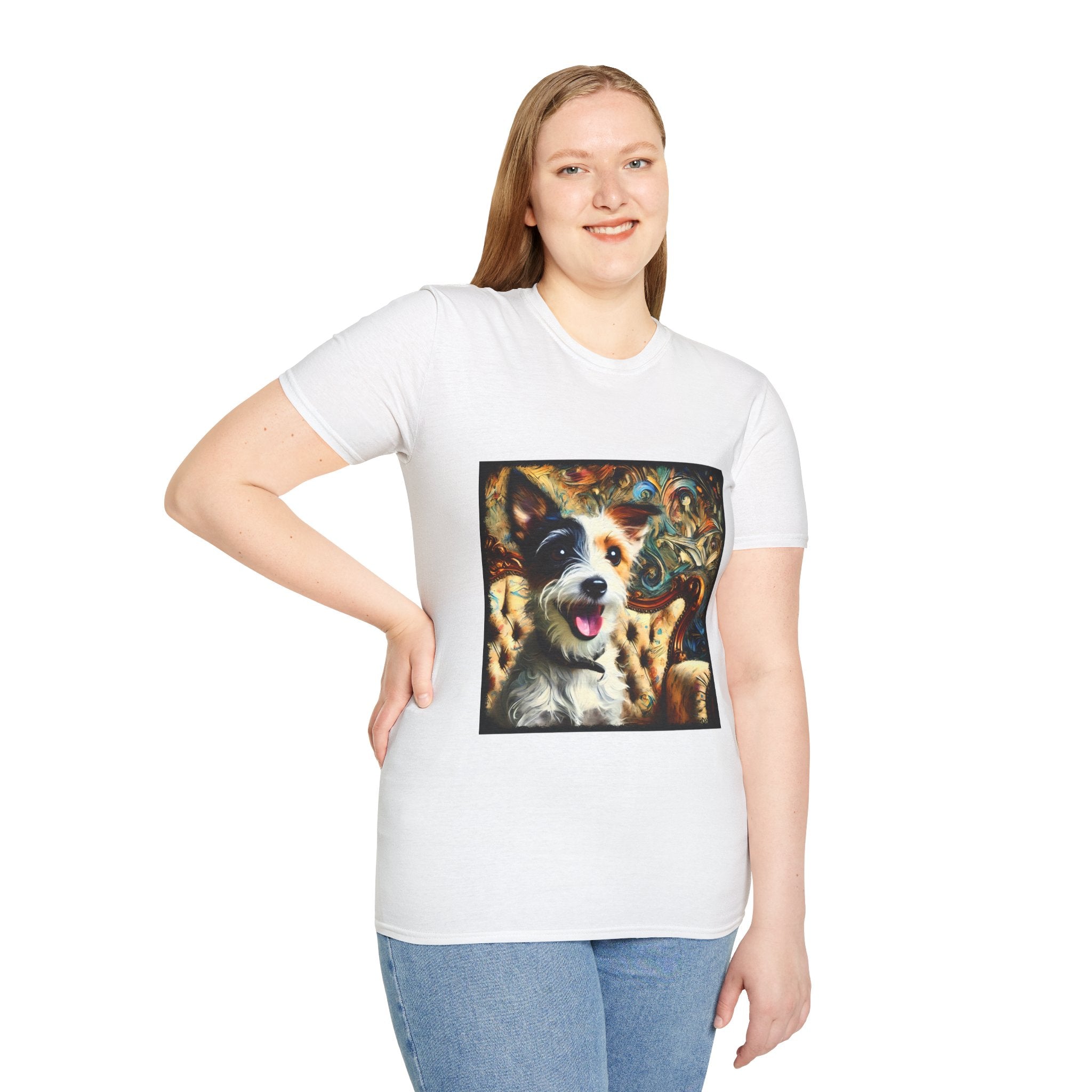 Jack Russell Terrier Blissful Swirl | Unisex Softstyle T-Shirt