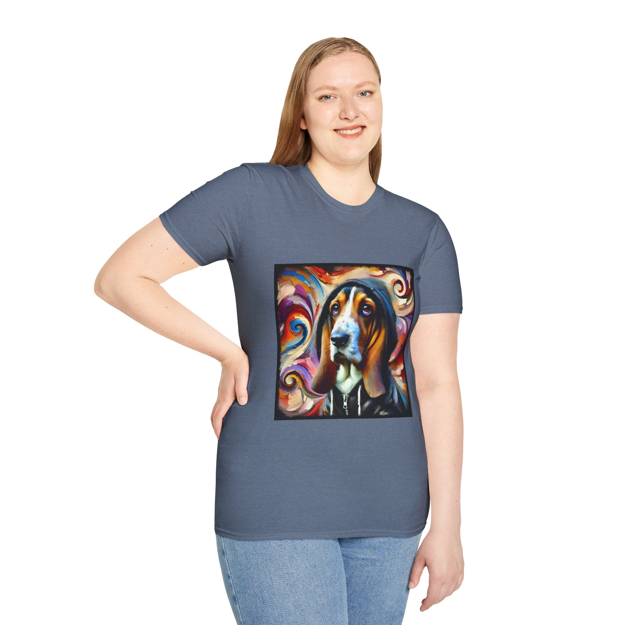 Basset Hound Hoodie Swirl | Unisex Dog T-Shirt