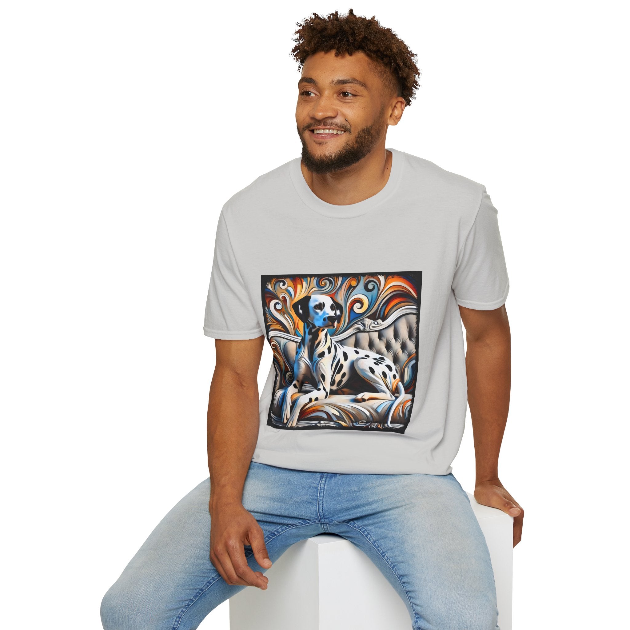 Dalmatian vivid Swirl | Unisex Dog T-Shirt
