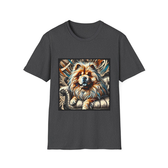 Chow Chow Warm Rebel design dog lover unisex t-shirt in dark heather