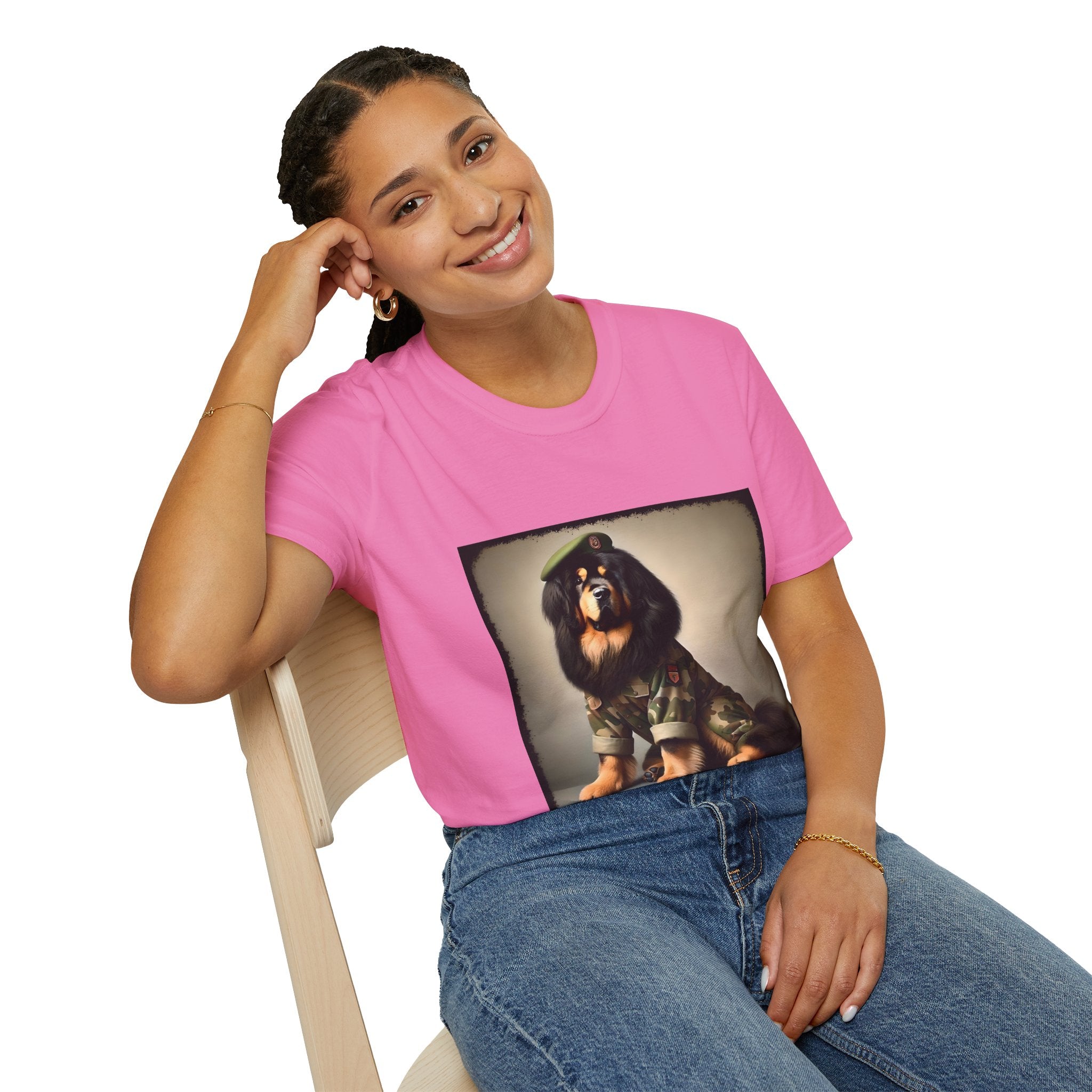 Tibetan Mastiff Camo Cutie | Unisex Dog T-Shirt