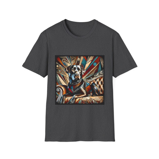 Labrador Retriever Warm Rocker design dog lover unisex t-shirt in dark heather