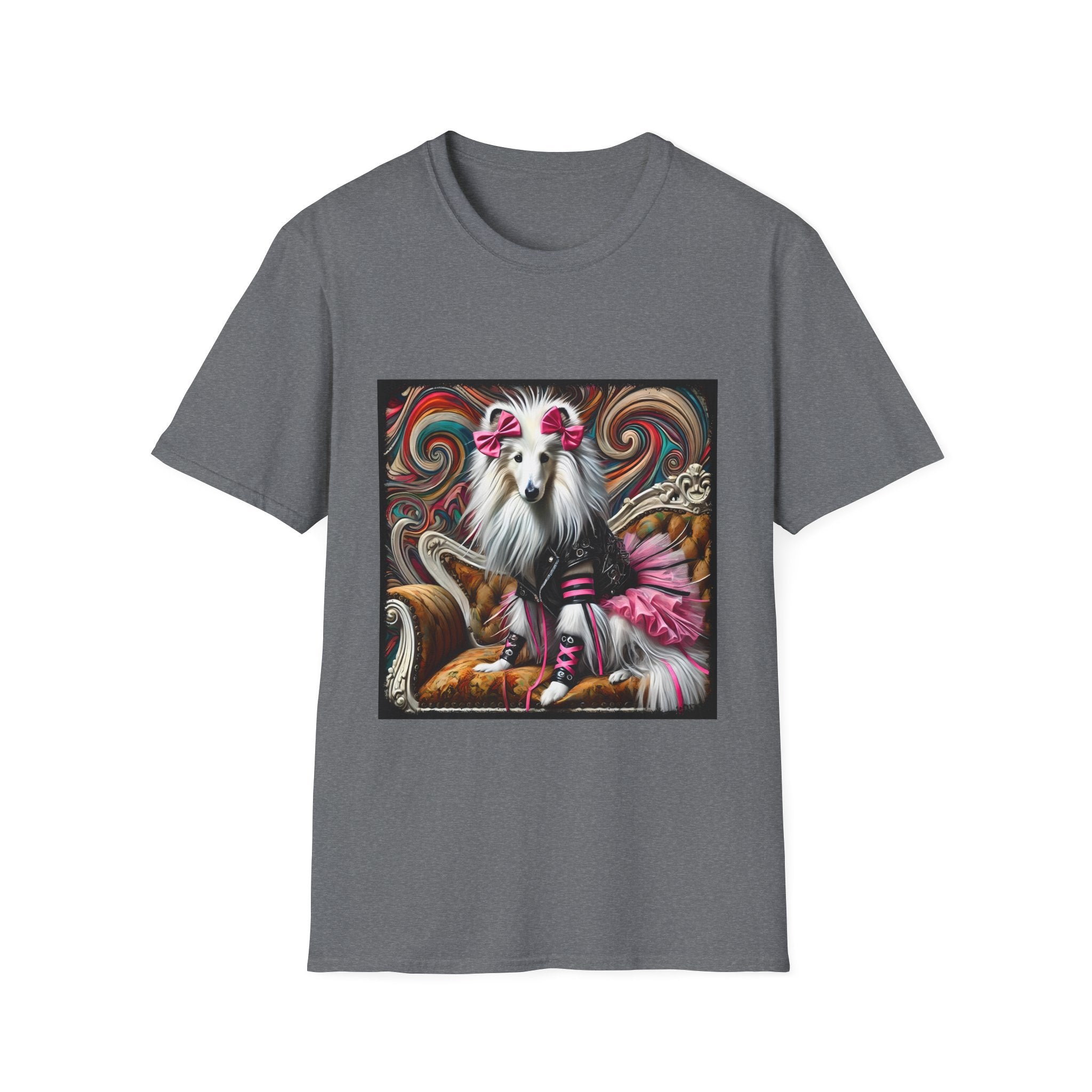 Collie Pink Rocker | Unisex Dog T-Shirt